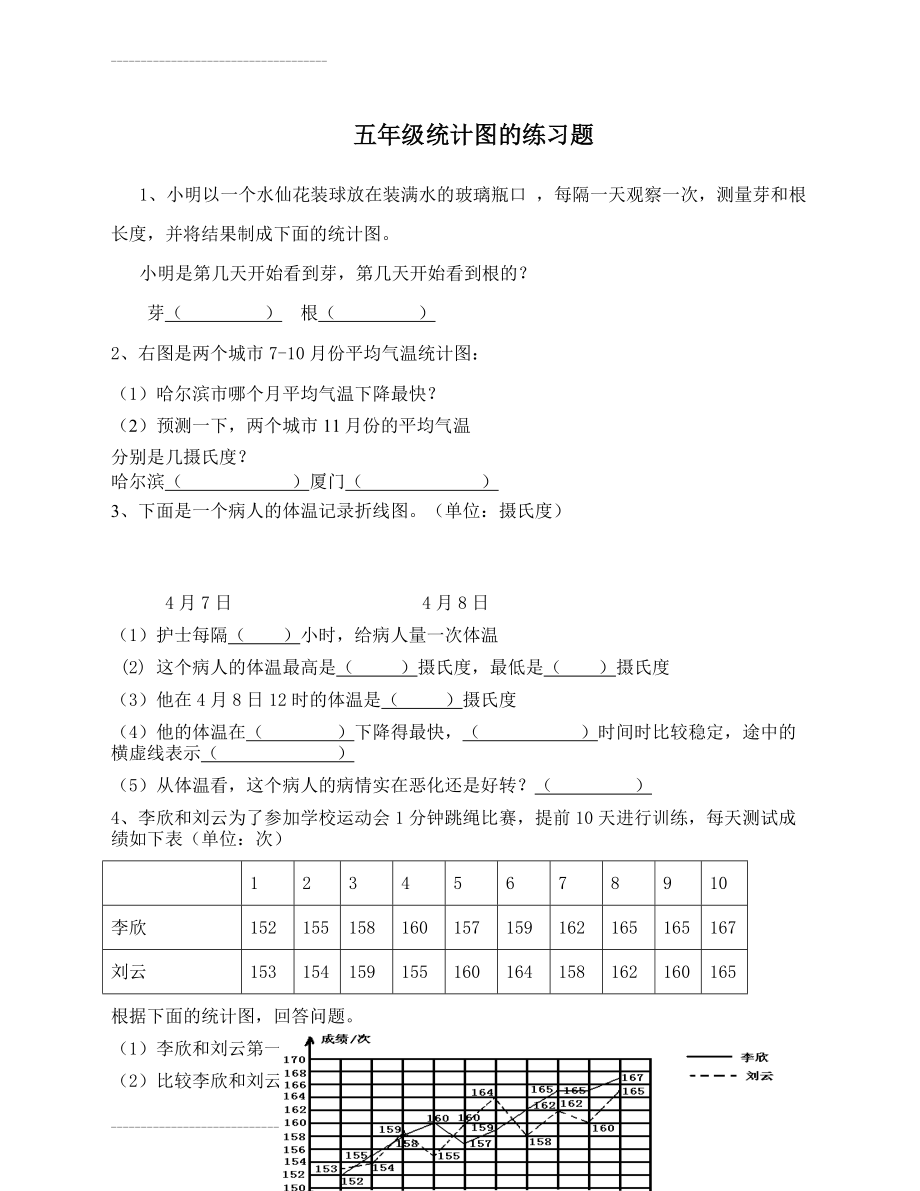 五年级统计图的练习题(7页).doc_第2页