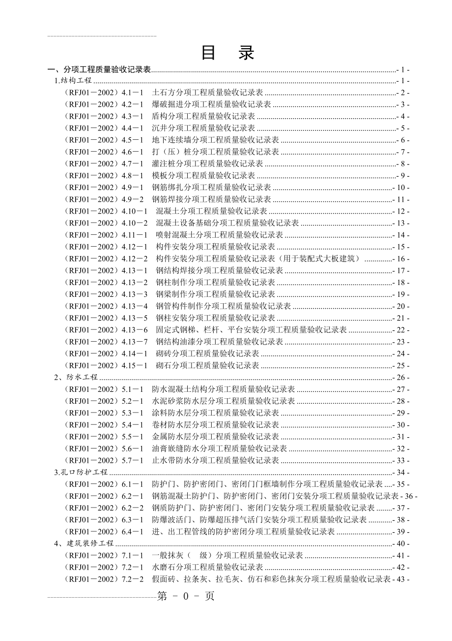 人防工程分部分项验收记录表(129页).doc_第2页