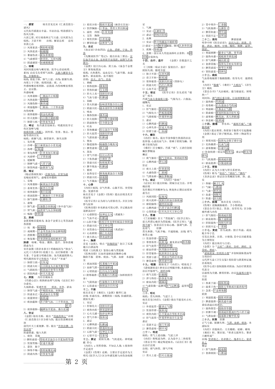 中医内科学整理笔记-考试版(3页).doc_第2页