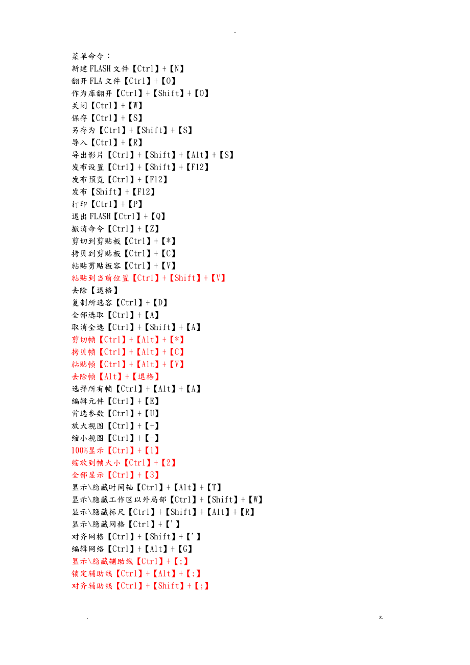 flash常用快捷键.pdf_第1页