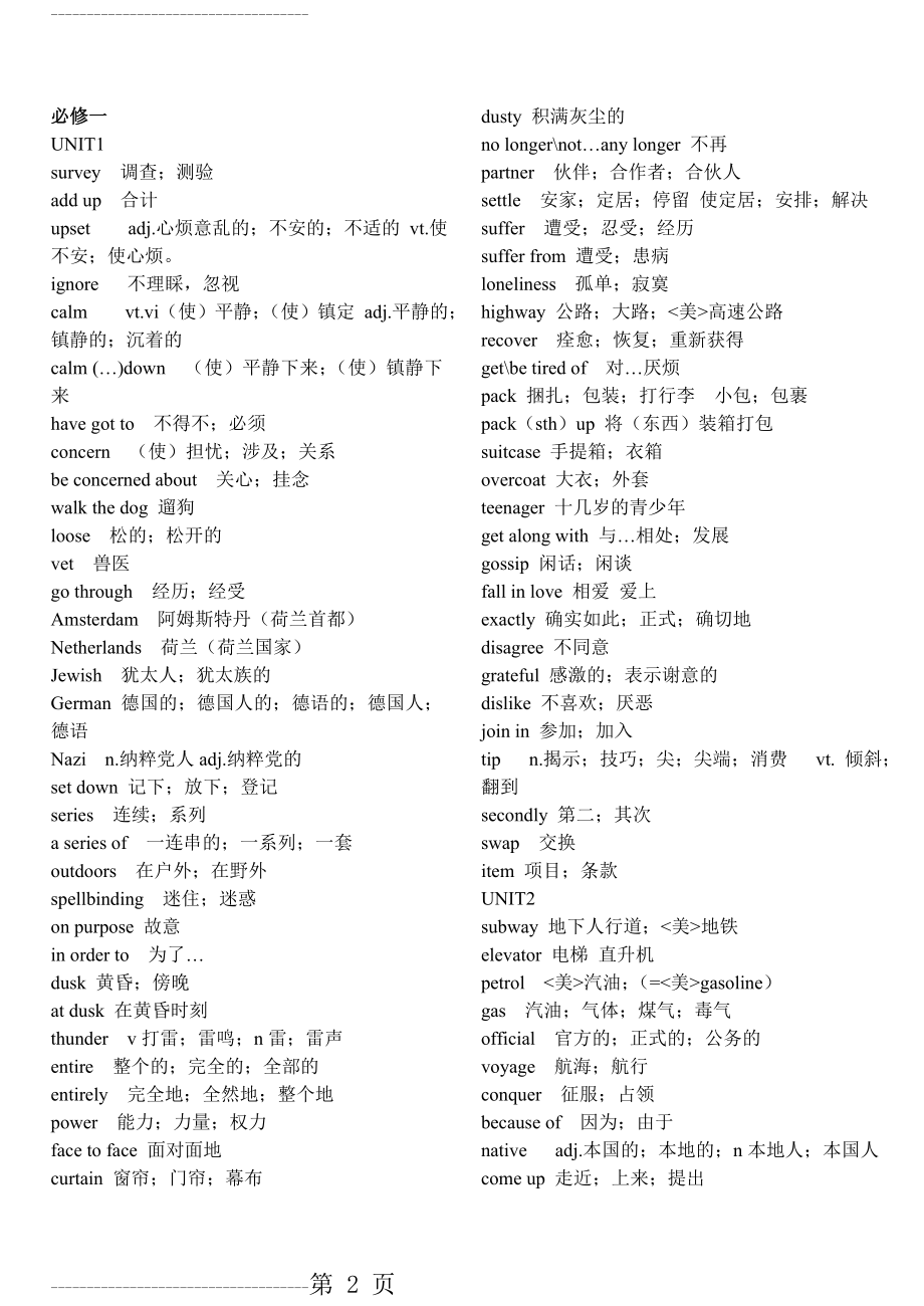 人教版_高中英语_必修1-必修5_单词表(21页).doc_第2页