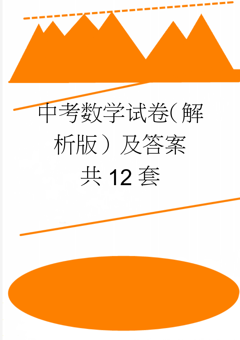 中考数学试卷（解析版）及答案　共12套(171页).doc_第1页