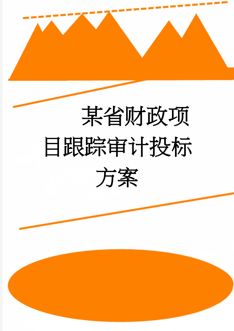 某省财政项目跟踪审计投标方案(28页).doc_第1页