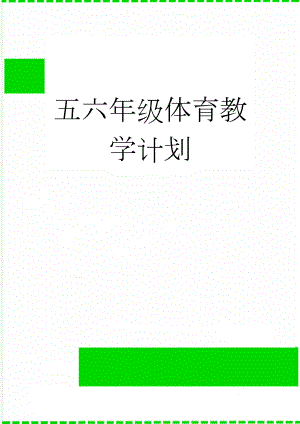 五六年级体育教学计划(5页).doc