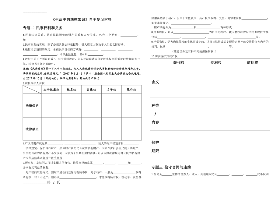 《生活中的法律常识》复习资料(4页).doc_第2页