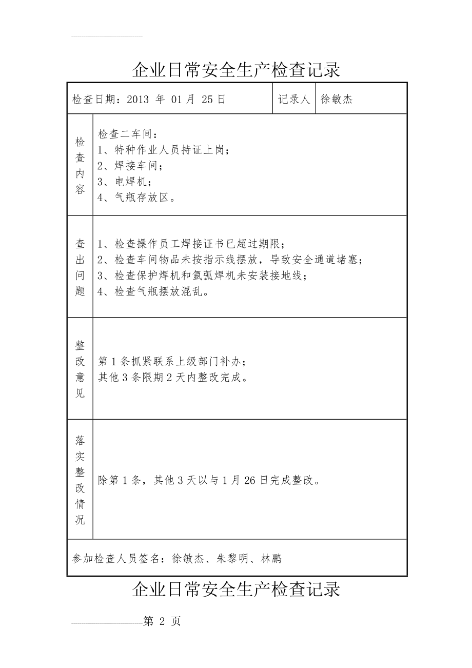 企业日常安全生产检查记录(11页).doc_第2页