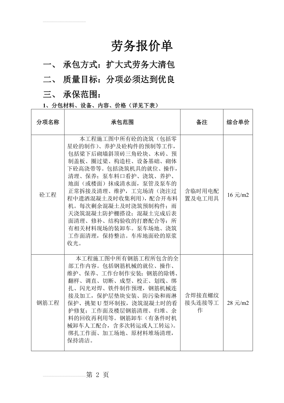 劳务报价单(7页).doc_第2页