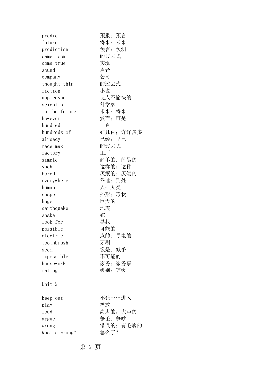 八年级英语单词表(14页).doc_第2页