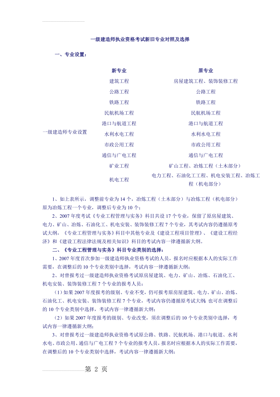 一级建造师专业分类(4页).doc_第2页