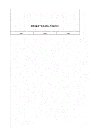 北师大版高中英语必修三单词表91381(4页).doc