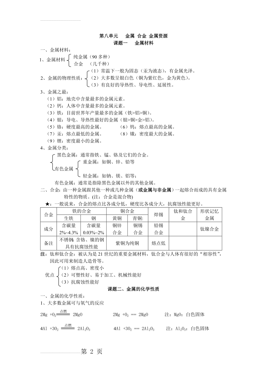 九年级化学第八单元知识点(4页).doc_第2页