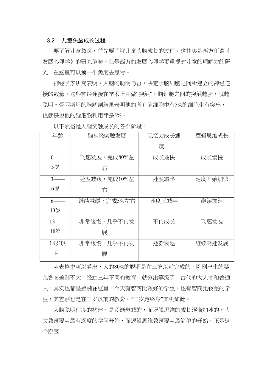 医学专题一儿童大脑发展规律.docx_第1页