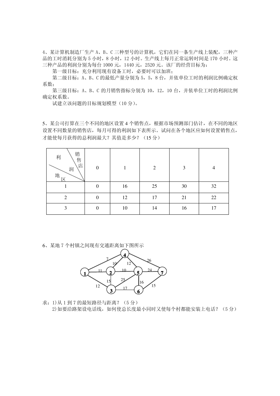 大学运筹学试卷真题.pdf_第2页