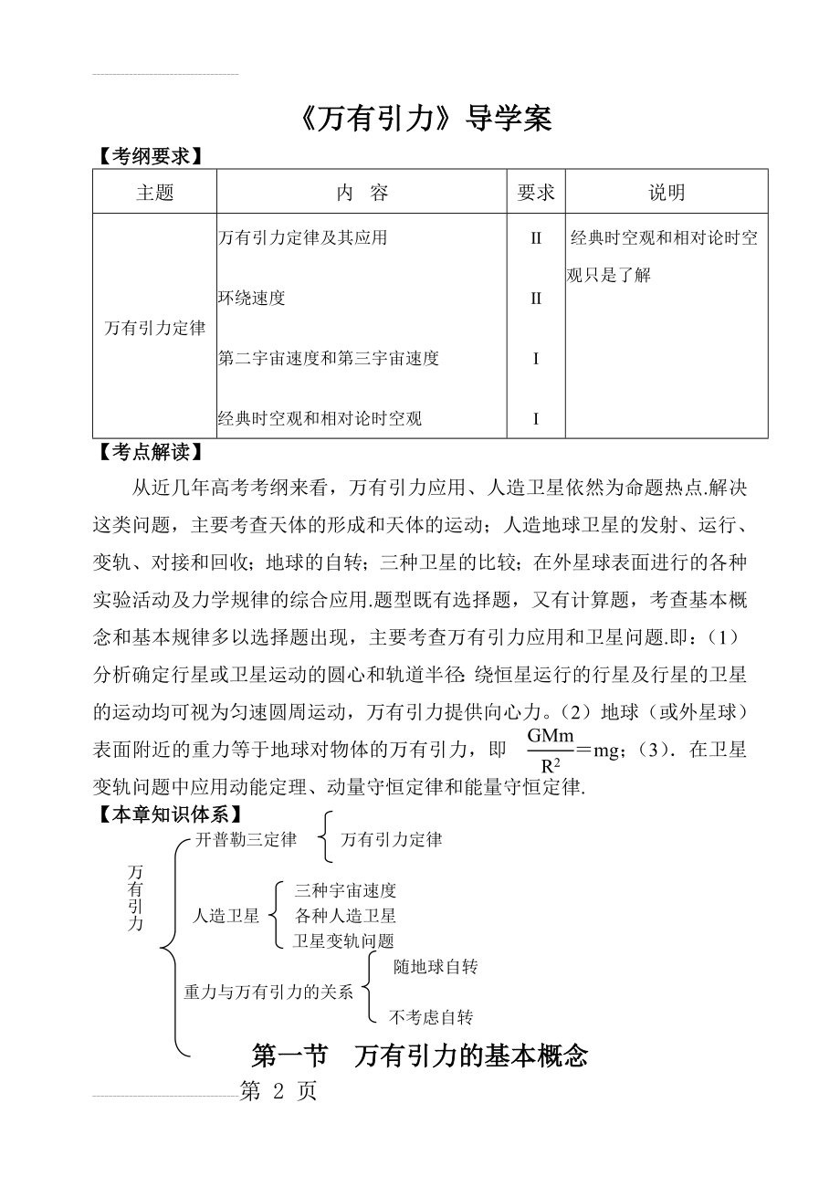 万有引力导学案(12页).doc_第2页