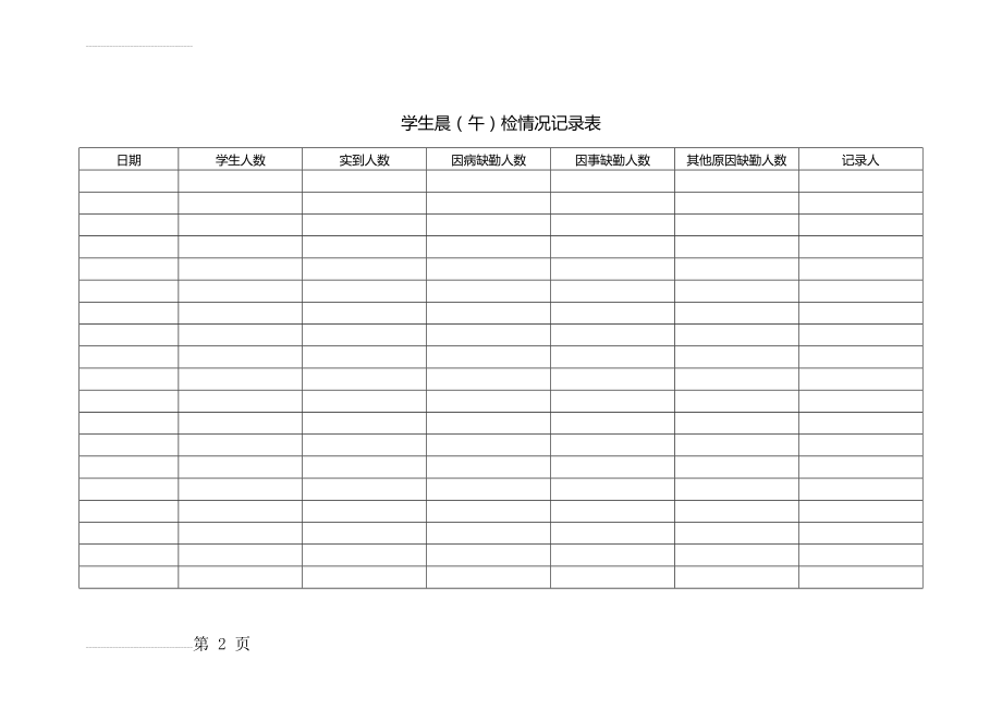 晨(午)检学生晨检记录表(4页).doc_第2页