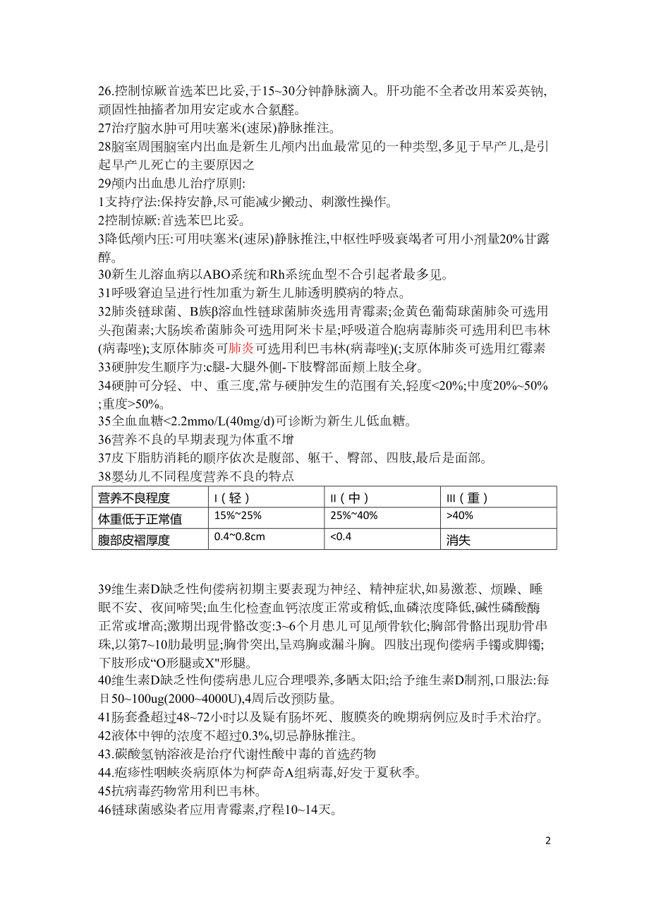 医学专题一主管护师儿科知识点.doc_第2页