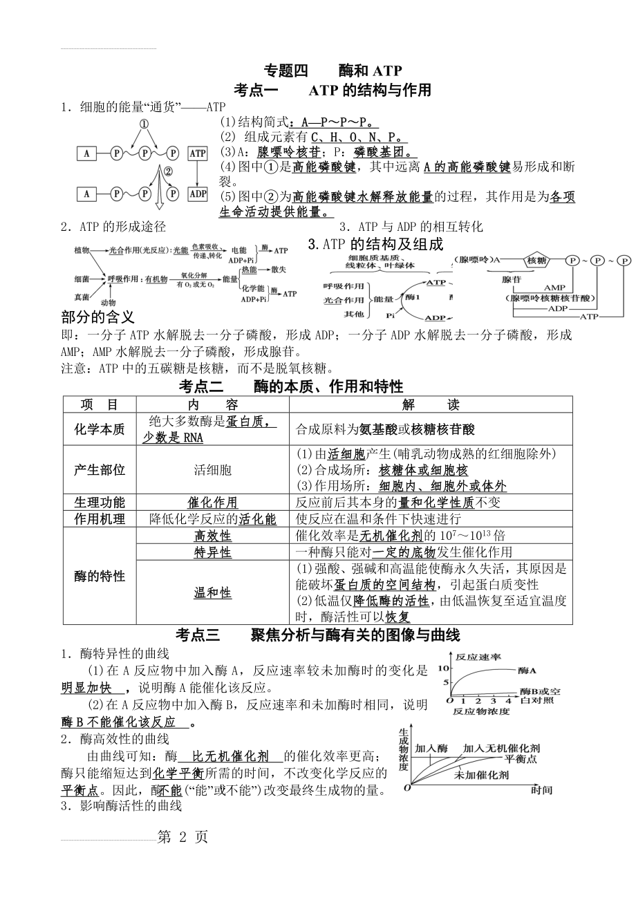 专题四酶和ATP知识点(3页).doc_第2页