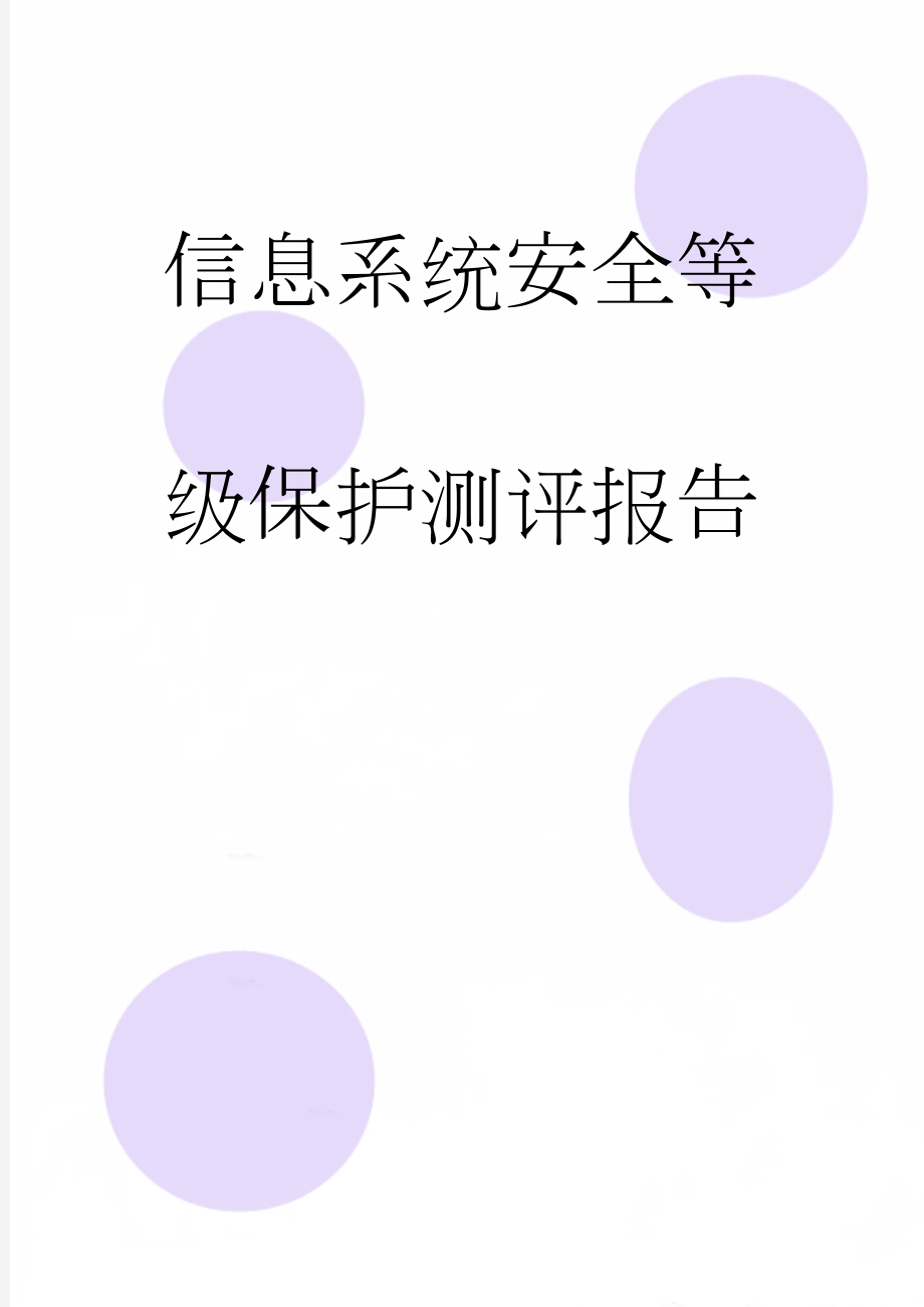 信息系统安全等级保护测评报告(116页).doc_第1页