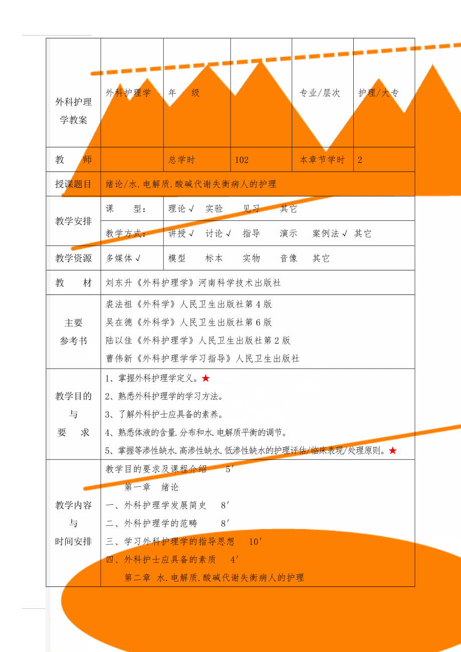 外科护理学教案(86页).doc_第1页