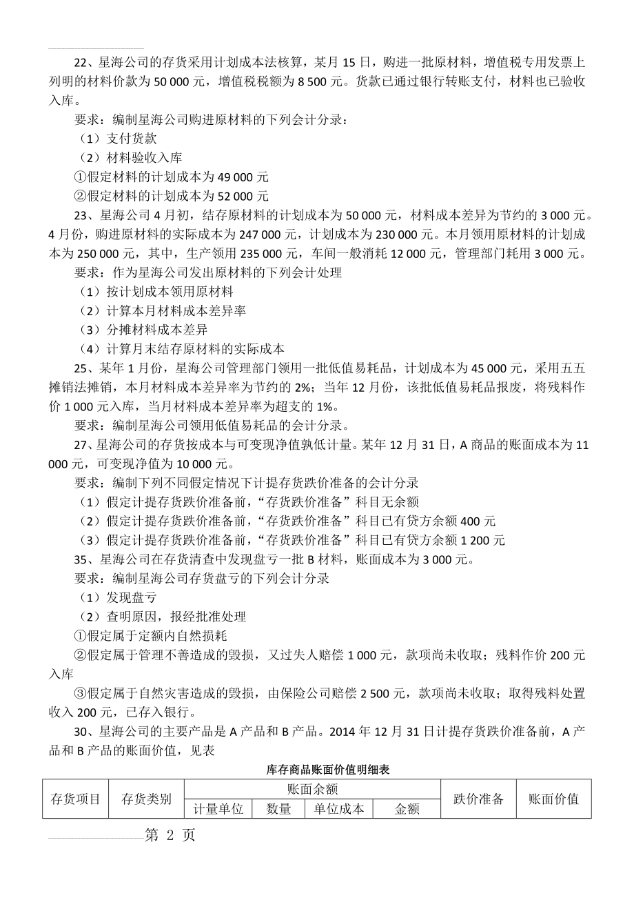 中级财务会计第3章 存货(5页).doc_第2页