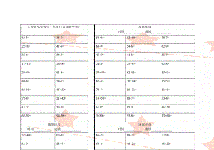 人教版小学数学二年级口算试题全套）(28页).doc