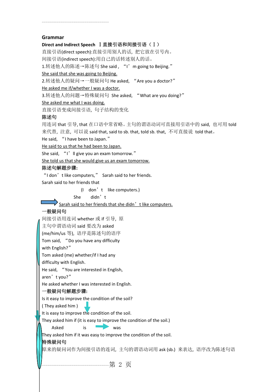 人教版高中英语必修一Unit1语法知识(4页).doc_第2页