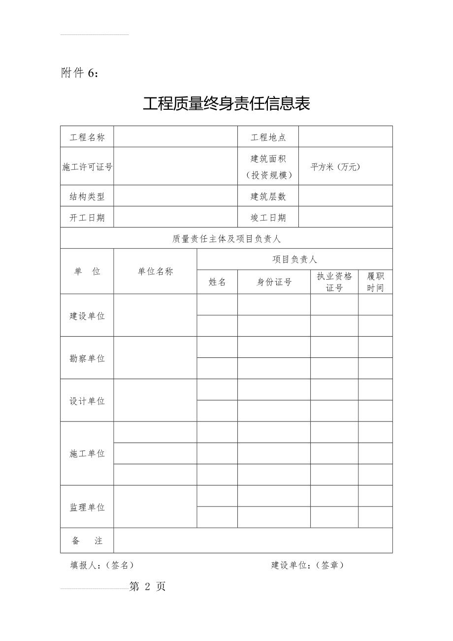 工程质量终身责任信息表(3页).doc_第2页