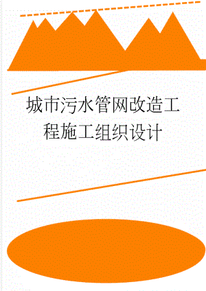 城市污水管网改造工程施工组织设计(80页).doc