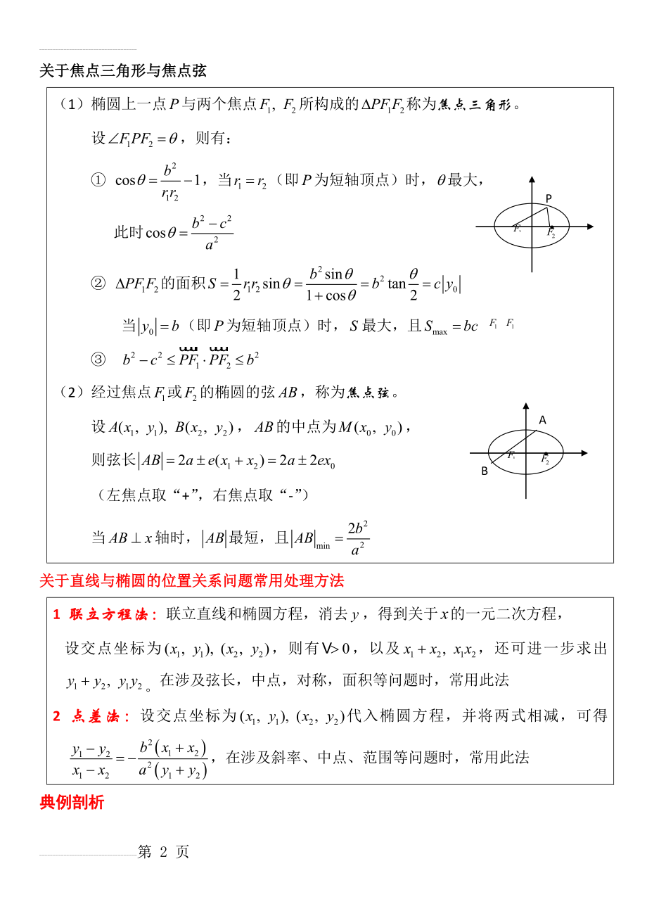 椭圆难题(包括答案)(14页).doc_第2页