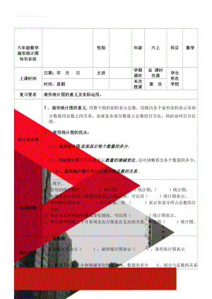 六年级数学扇形统计图知识总结(5页).doc