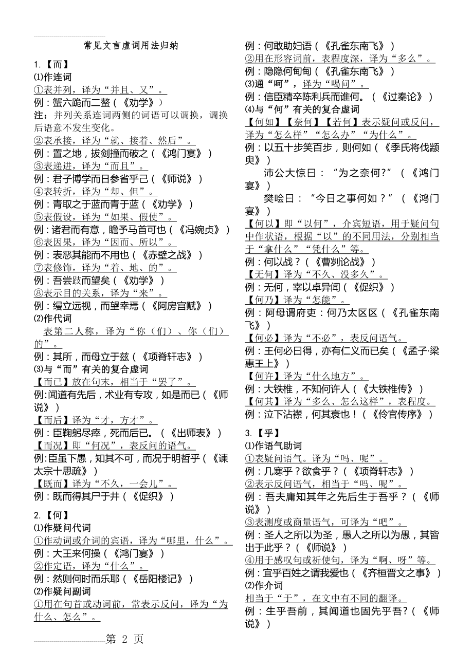 常见文言虚词用法归纳(7页).doc_第2页