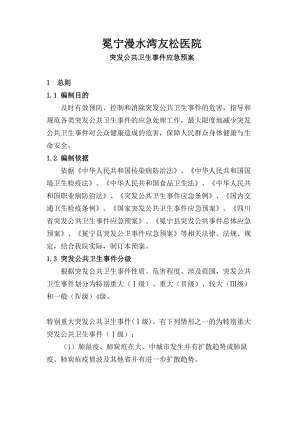 医学专题一医院突发公共卫生事件应急预案.docx