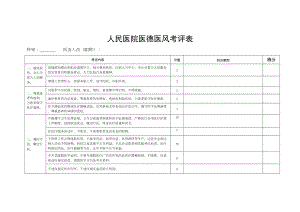 医学专题一医院医德医风考评表.docx