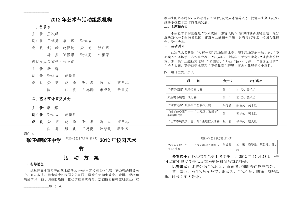 张汪镇张汪中学艺术节活动方案12.26-8k(6页).doc_第2页