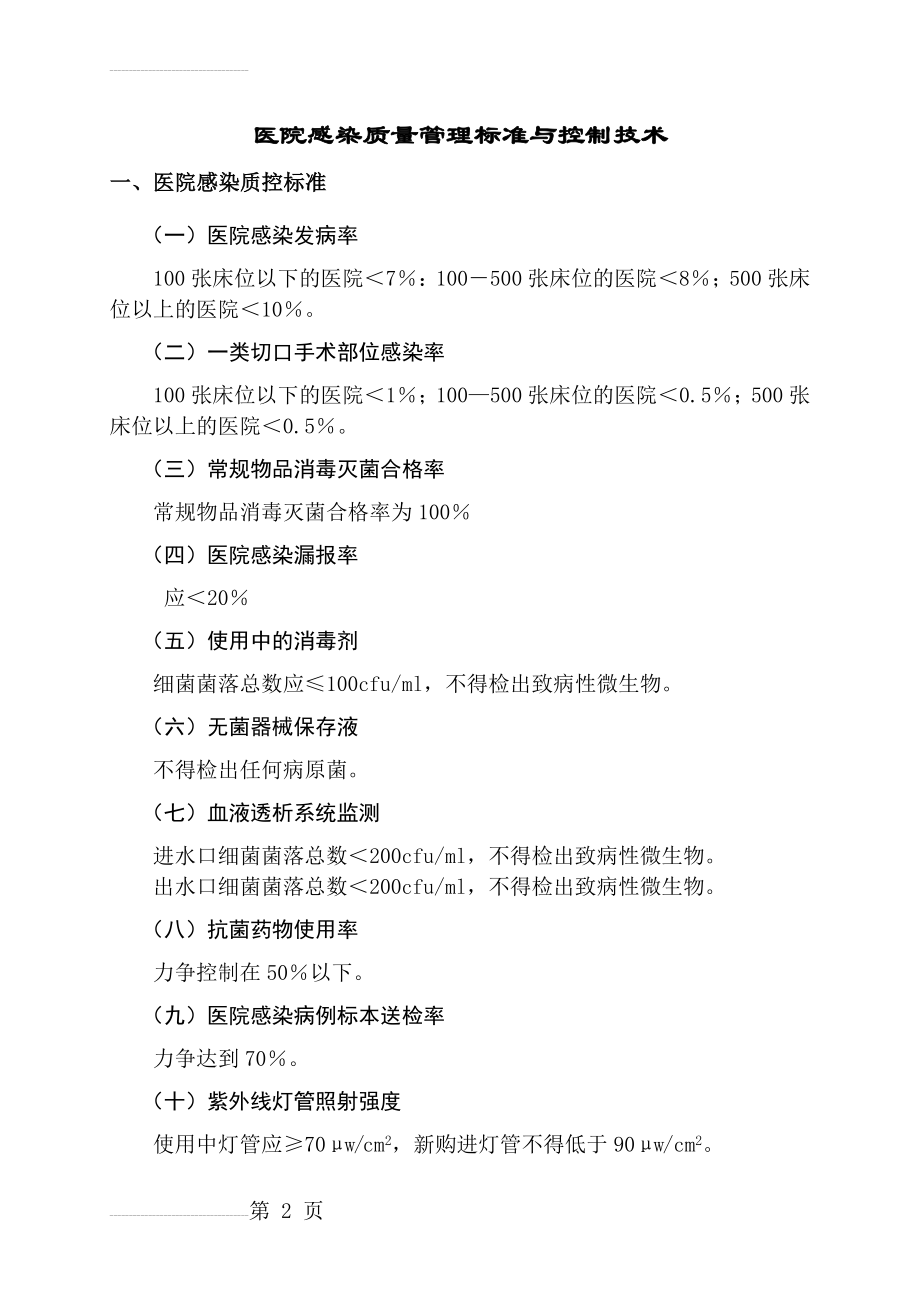 医院感染质量管理标准与控制技术(21页).doc_第2页