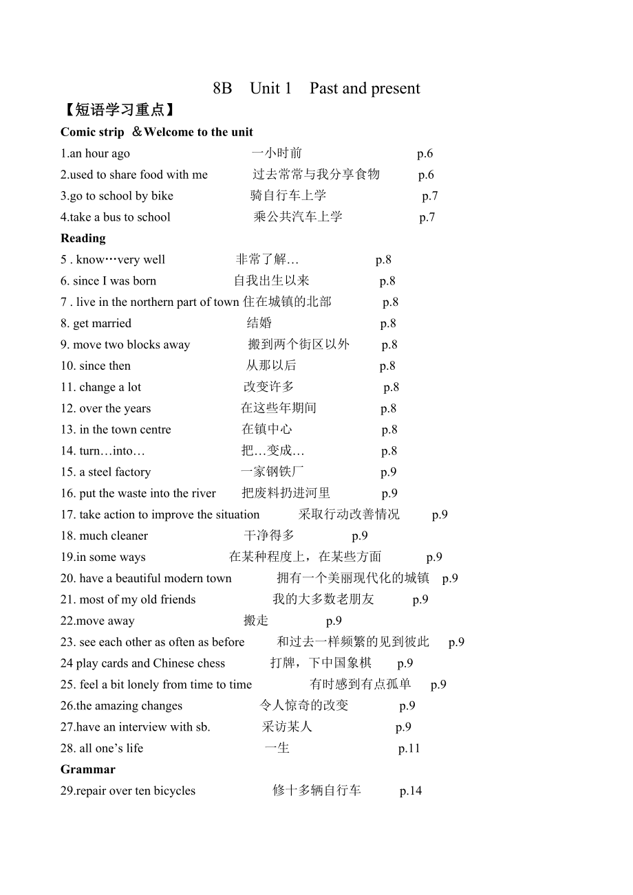 牛津8B_Unit1知识点归纳、难点解析、语法复习---沈毅(11页).doc_第2页