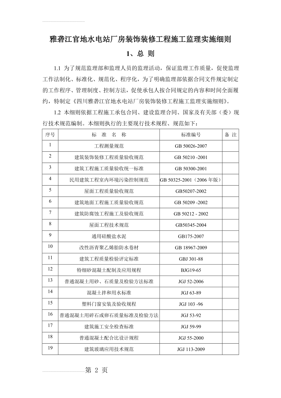 厂房装饰装修工程施工监理实施细则(30页).doc_第2页