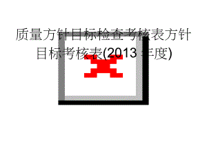 质量方针目标检查考核表方针目标考核表(2013年度)(12页).doc