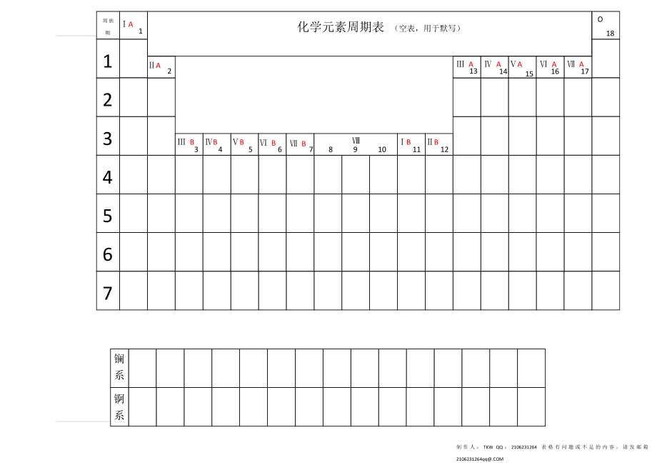 化学元素周期表 默写版(2页).doc_第2页