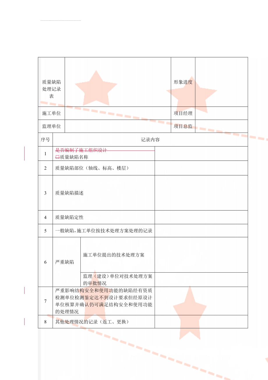 质量缺陷处理记录表(3页).doc_第1页