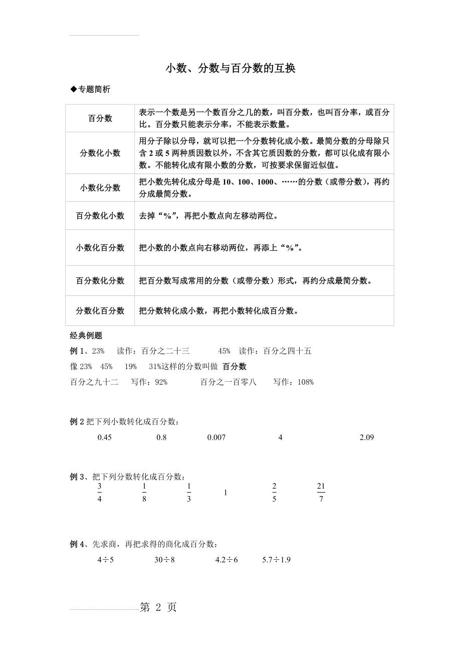 小数分数百分数互换(3页).doc_第2页