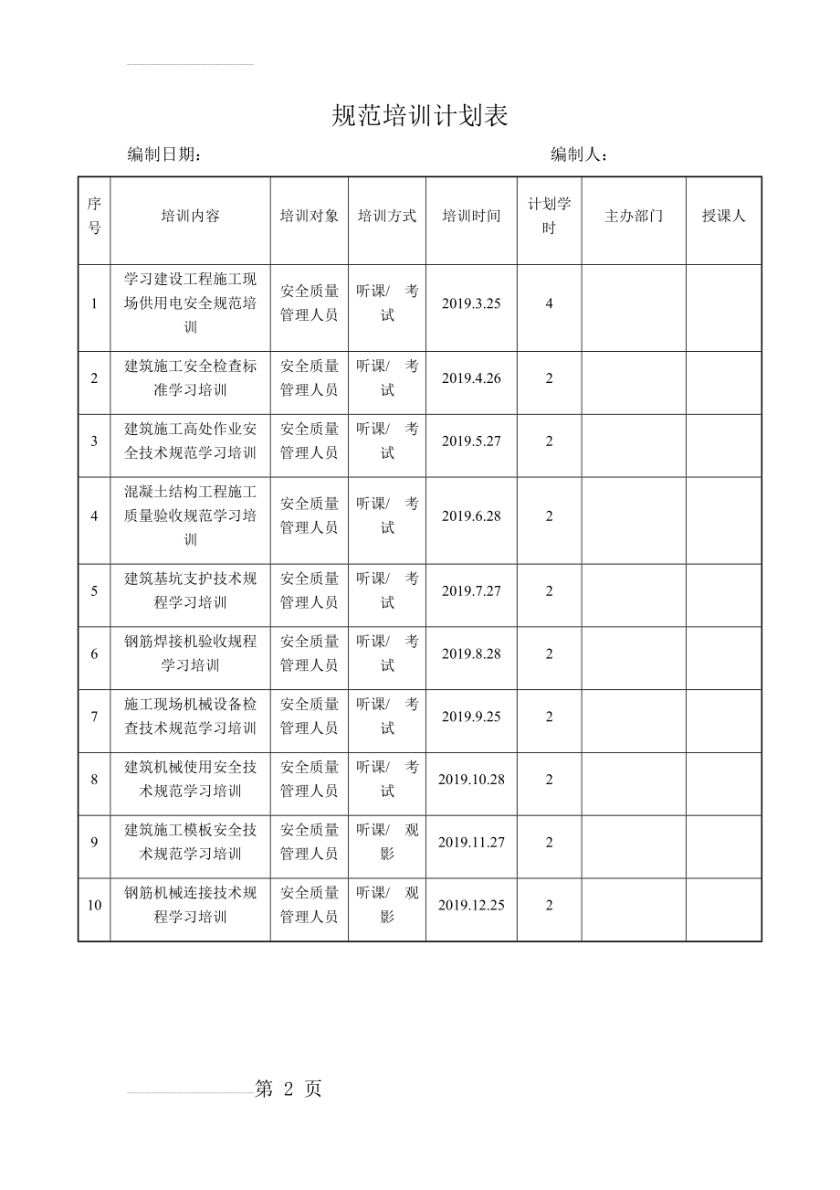 项目部安全培训计划表1(3页).doc_第2页