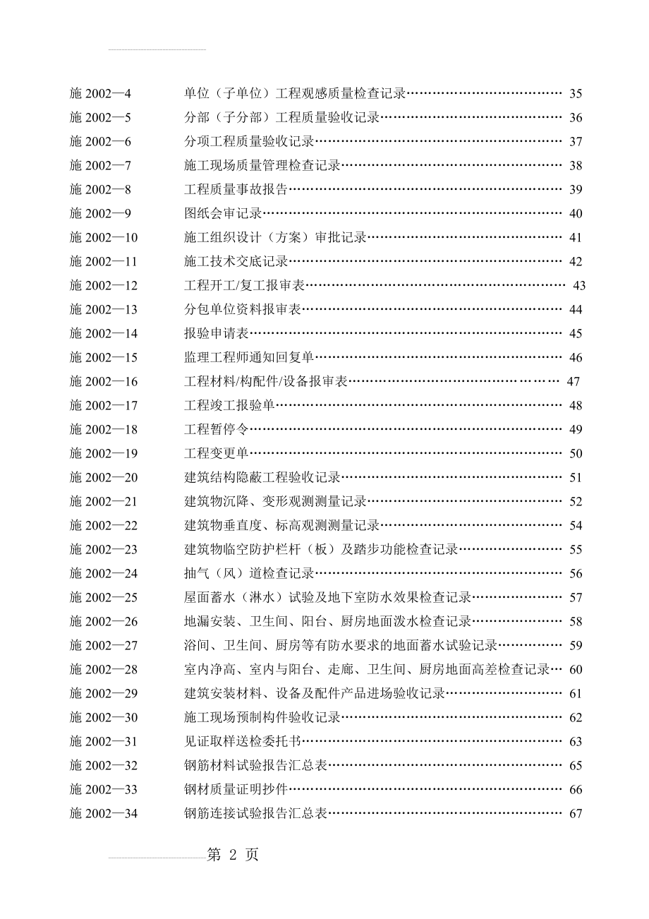 (湖南省建设厅)湘质监统编资料(全套表格)(73页).doc_第2页