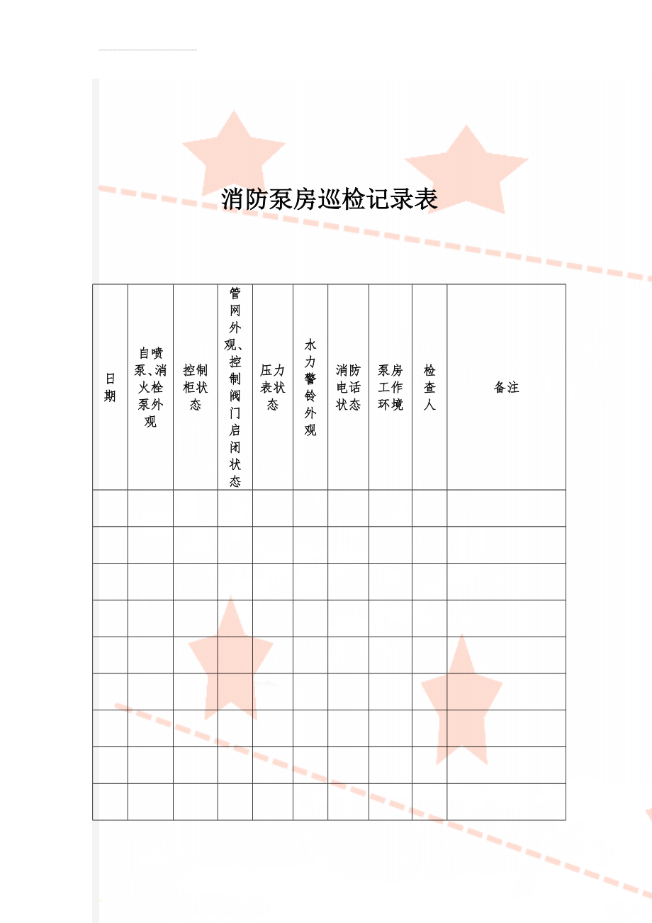 消防泵房巡检记录表(4页).doc_第1页