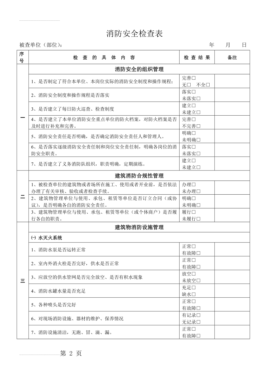 消防安全检查表(4页).doc_第2页