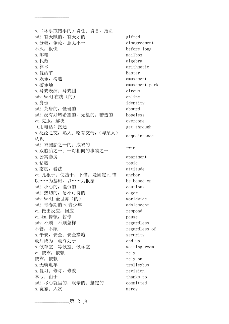 牛津高中英语模块五单词表 DOC版(7页).doc_第2页