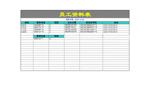 人力资源部HR人事表格员工资料表.xlsx