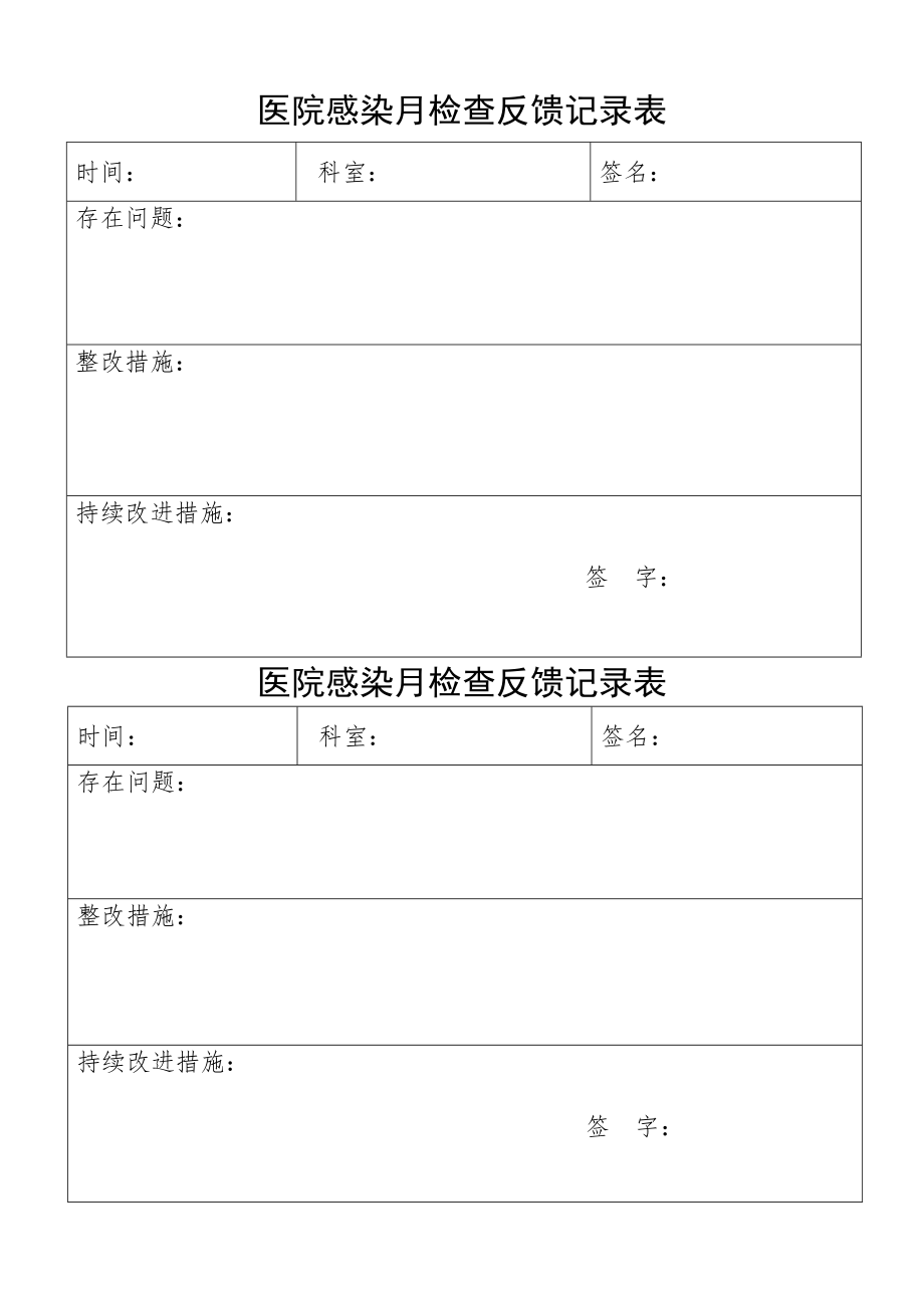 医学专题一医院感染月检查反馈.docx_第1页