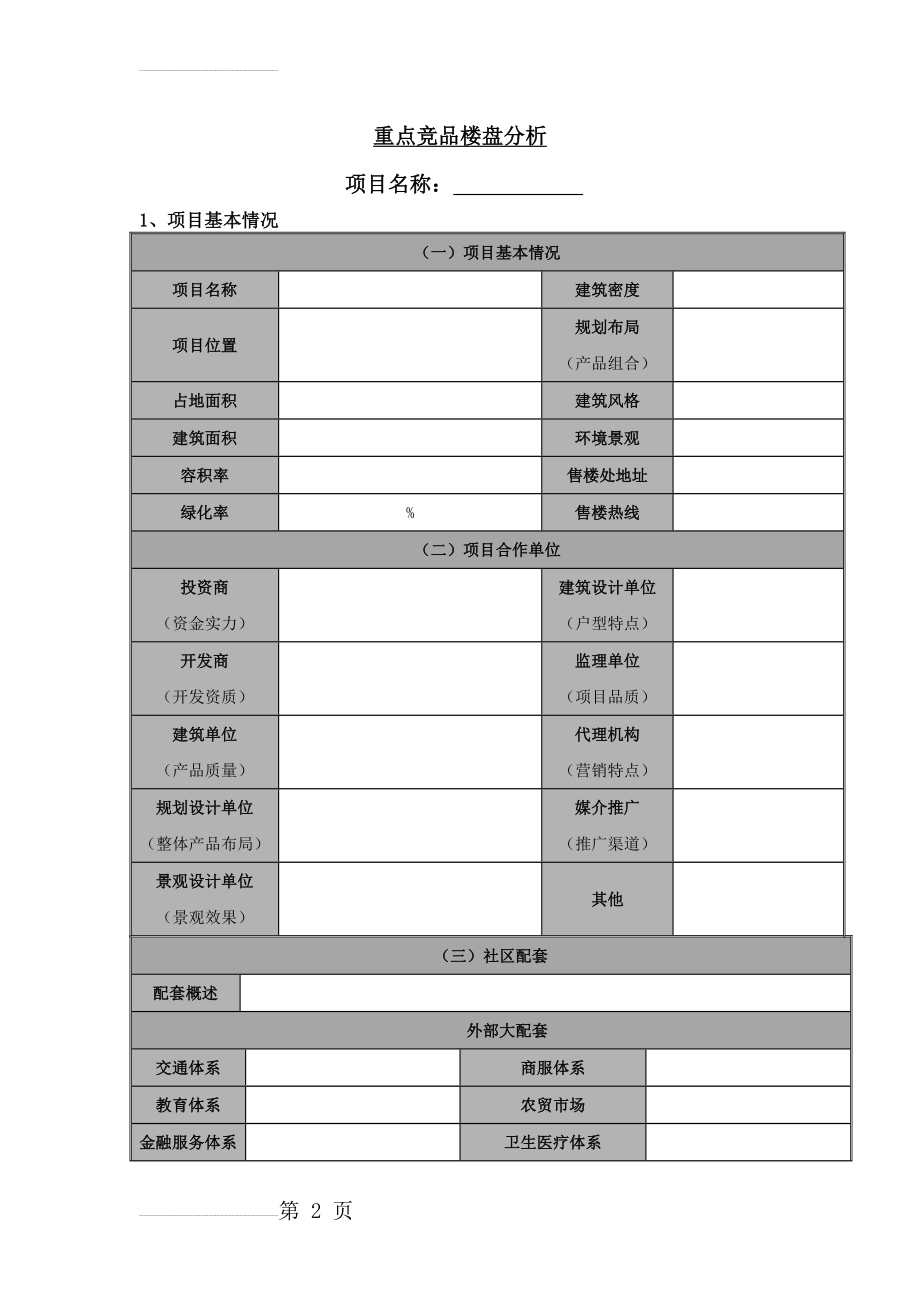 重点竞品楼盘分析——模板(6页).doc_第2页