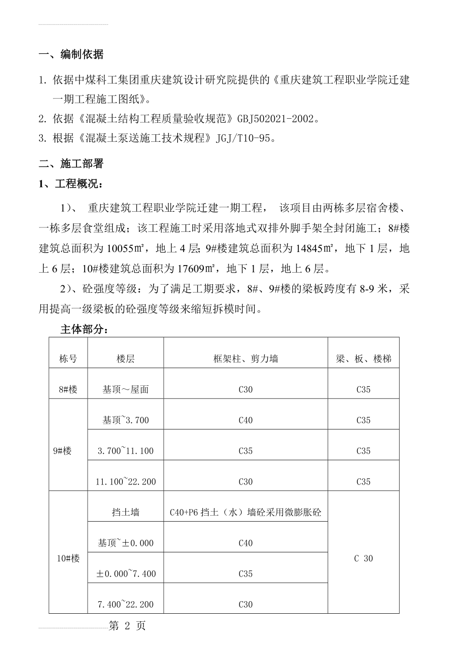 混凝土施工方案90742(18页).doc_第2页